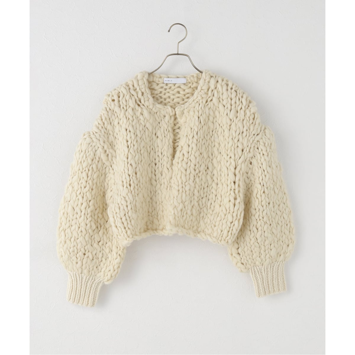 カシミヤ混Vネックパフスリーブカーディガン | ノーブル(Noble