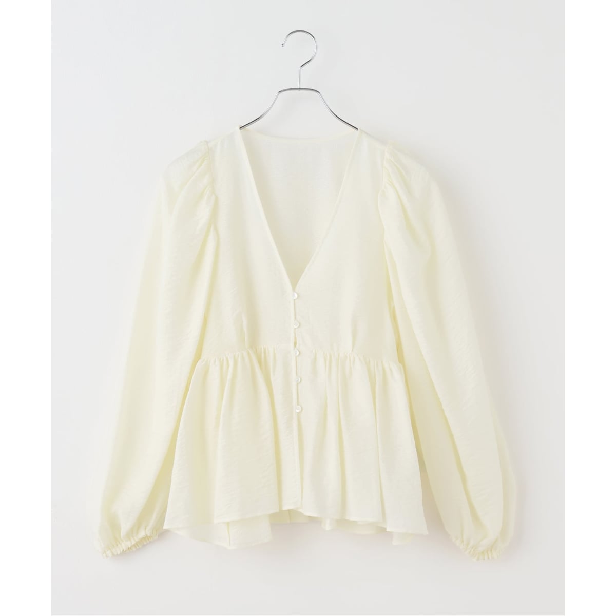 NOBLE★シアーノイズジャガードブラウス 追加》【洗える】シアーノイズジャガードブラウス（シャツ