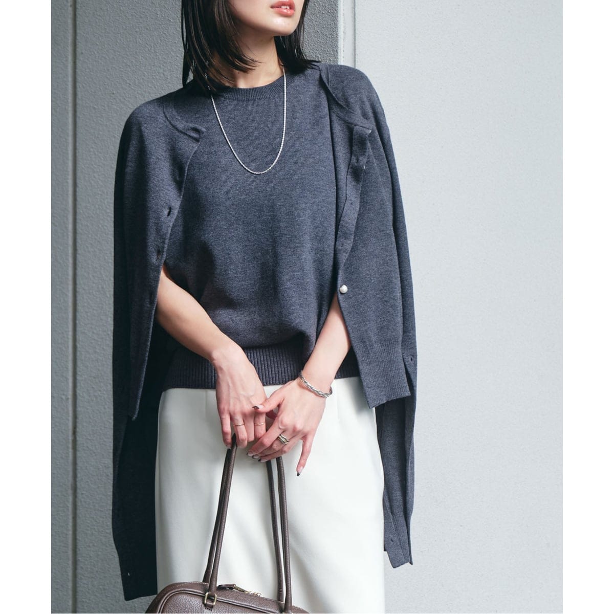 NOBLE ウールアルパカアンサンブルニット ウールアルパカアンサンブルニット（ニット／セーター）｜NOBLE