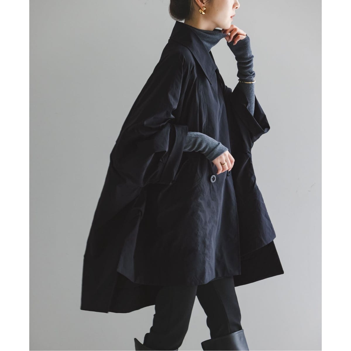 THE NEWHOUSE PHILLIP LONG COAT：コート　ブラック THE NEWHOUSE】 PHILLIP LONG COAT：コート | ジャーナル
