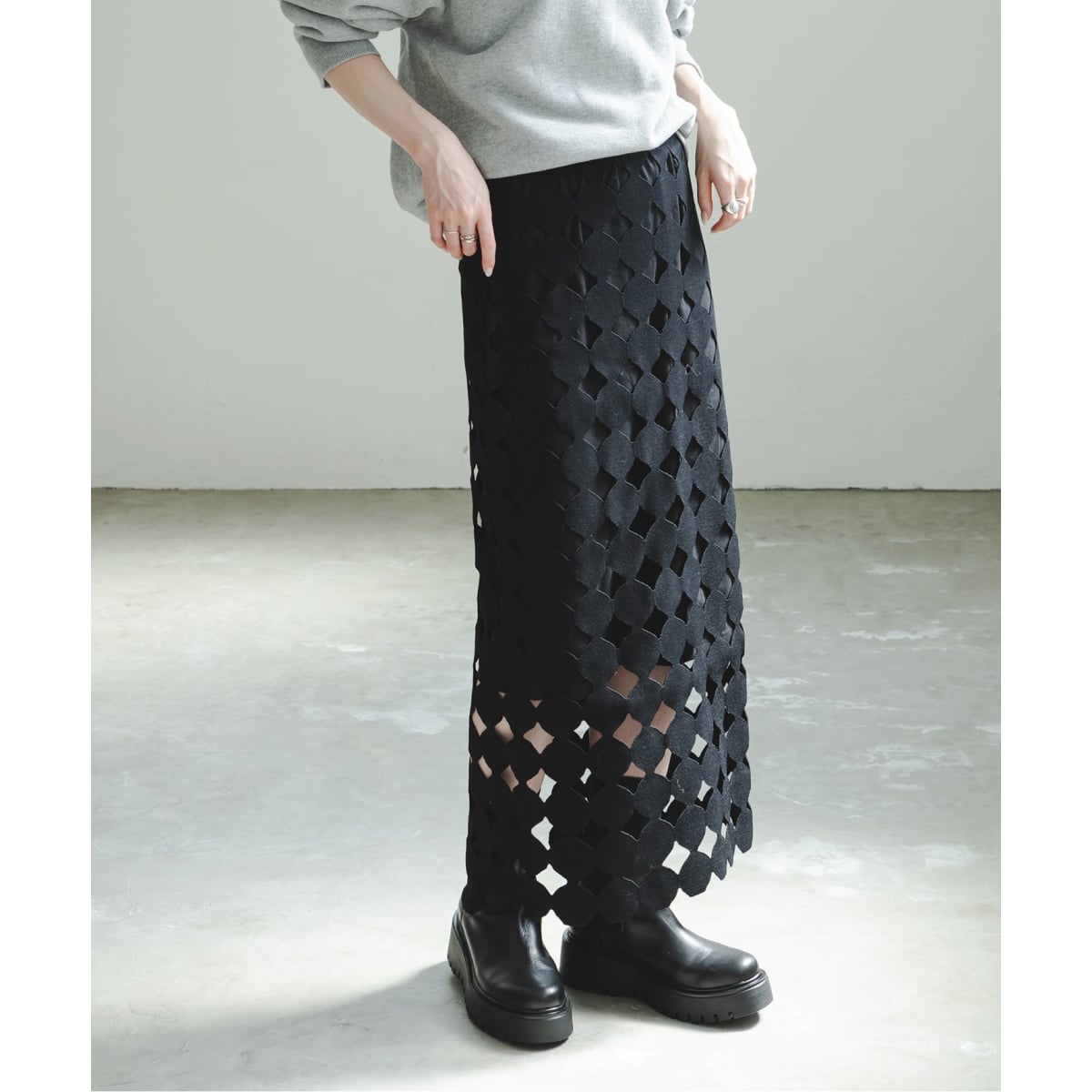 追加》ドットモチーフニットスカート | ノーブル(Noble) | マルイ