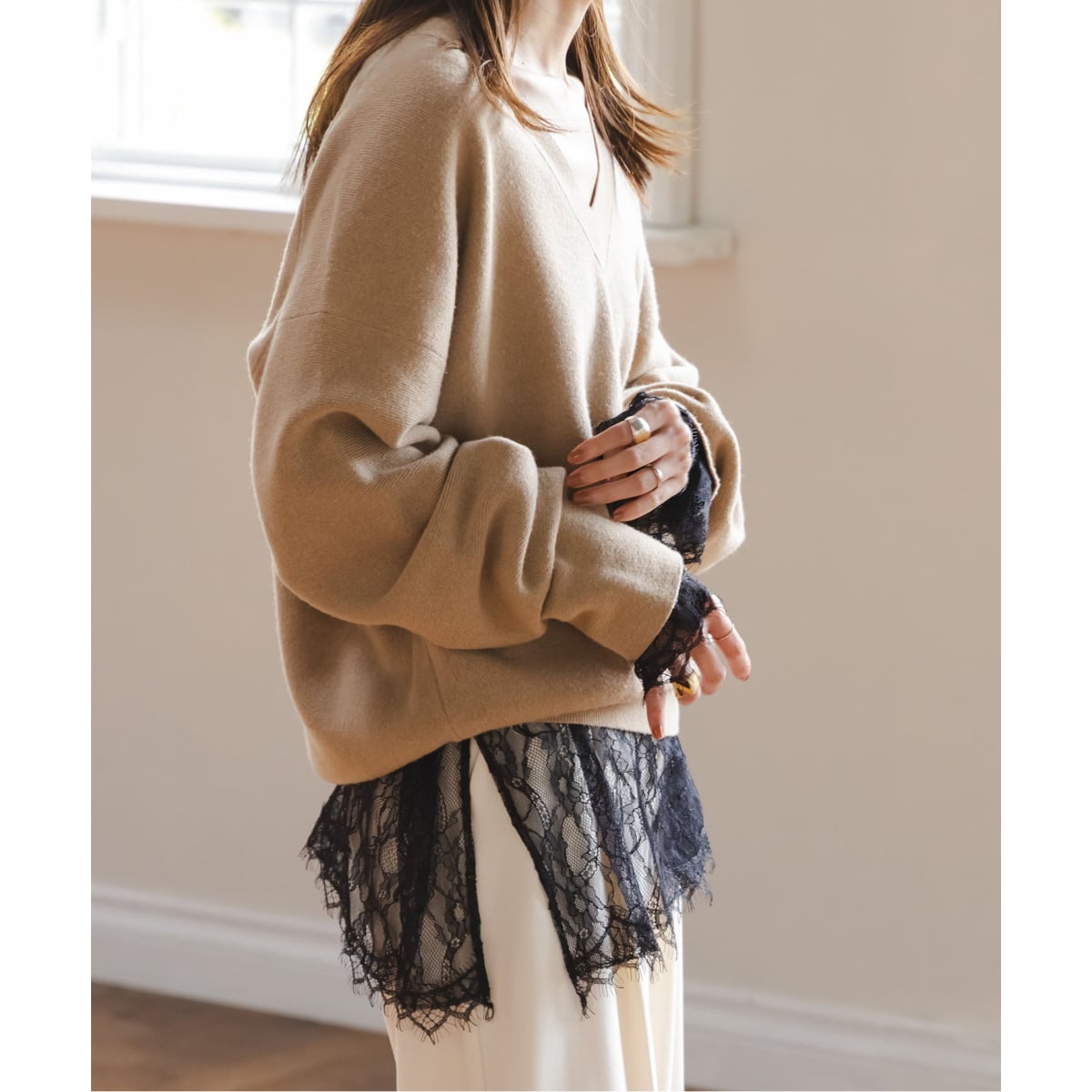 【新品未使】ミューズサテンギャザーボリュームブラウス 追加》【洗える】ミューズサテンギャザーボリュームブラウス