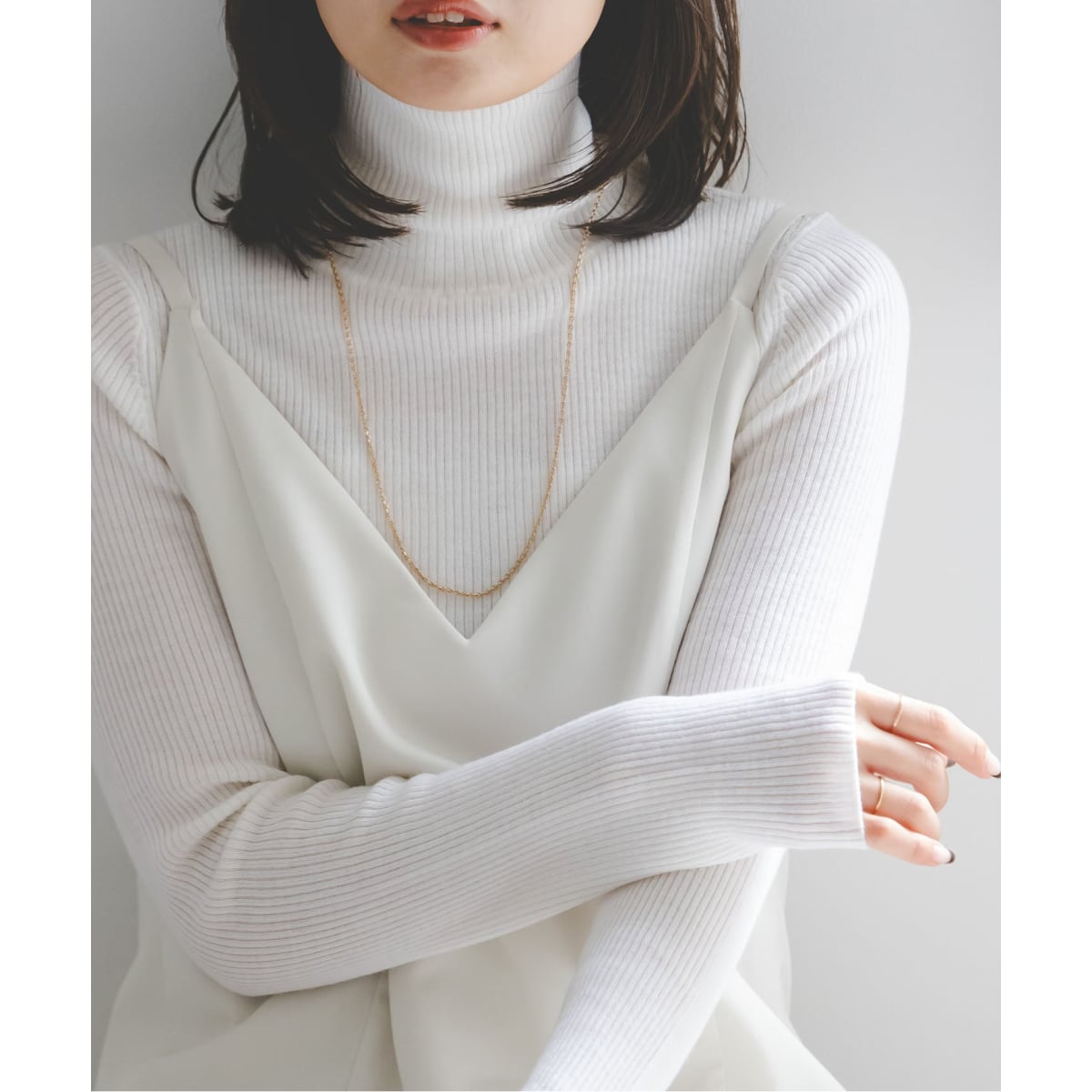 美品♡Noble ホワイト Vネックセーター 長袖 追加》YAKワイドVネックニット | ノーブル(Noble) | マルイウェブチャネル