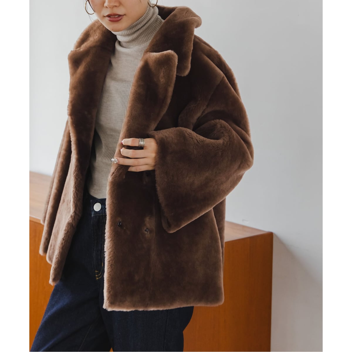 ミルキーシアースタンドカラーパーカーブルゾン | ノーブル