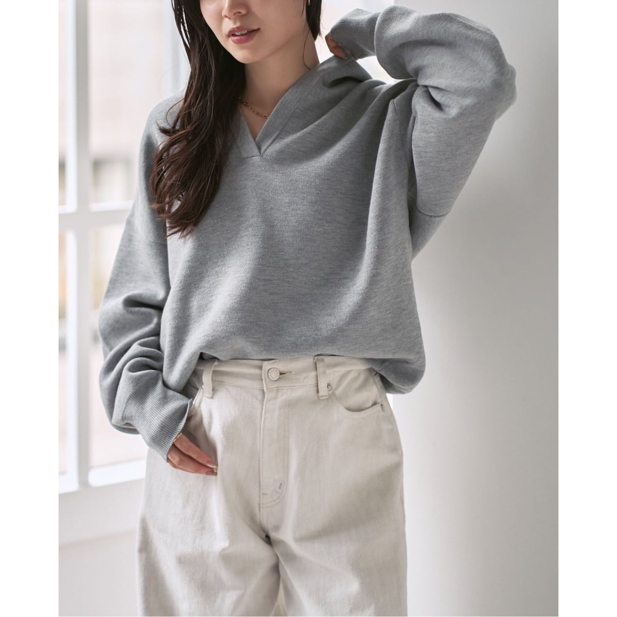 追加》カシミヤウールショートVプルオーバー | ノーブル(Noble