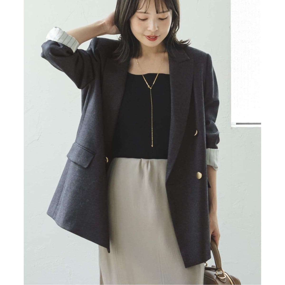 NOBLE エステルツイルピークドラペル　ジャケット 36 新品未使用 NOBLE｜エステルツイルピークドラペルジャケット | Rakuten