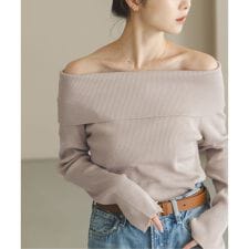 ノーブル(Noble)のラメmixオフショルニット