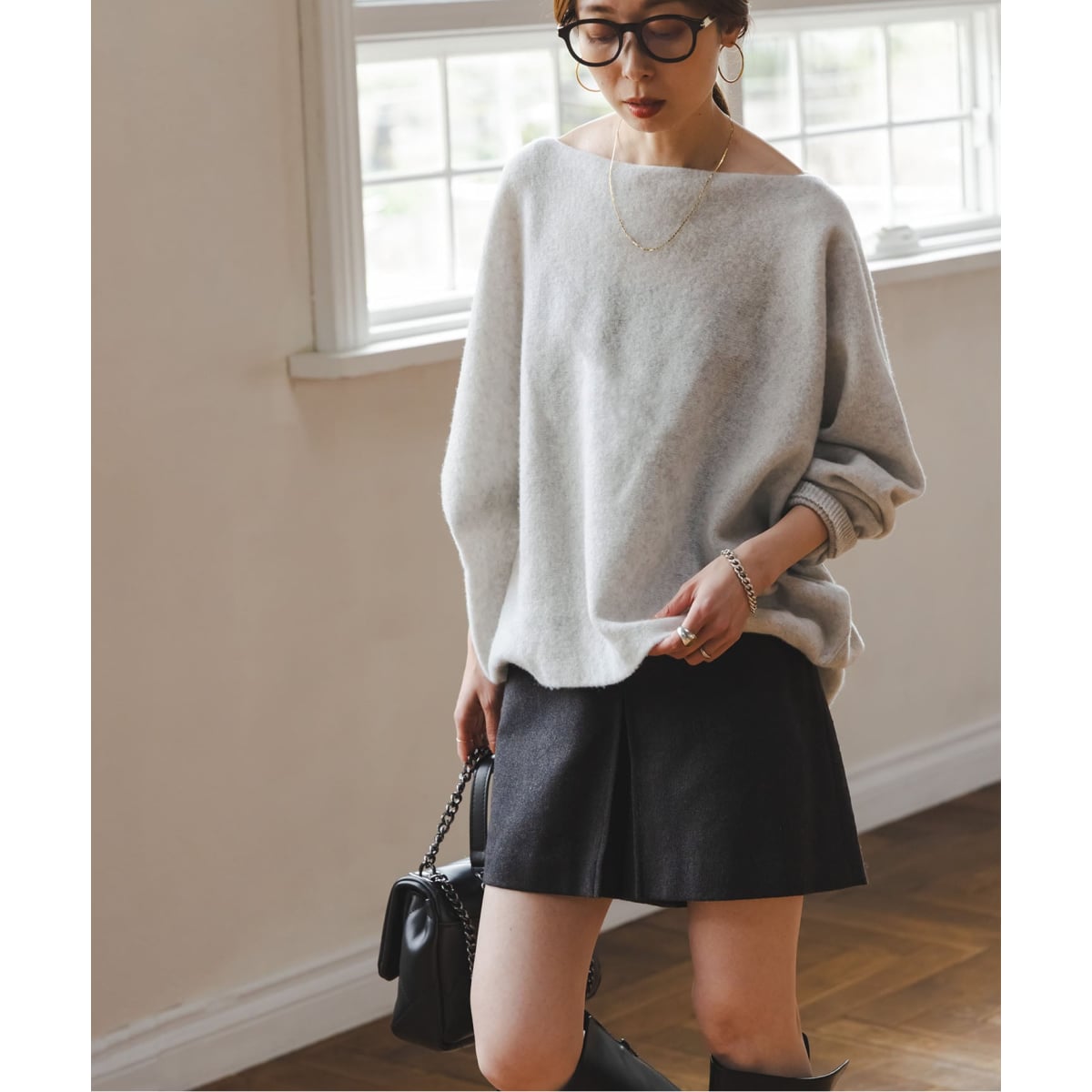 noble ファインウールドルマンプルオーバー　グレーB ノーブル NOBLE 《WEB追加》ファインウールドルマンプルオーバー 5