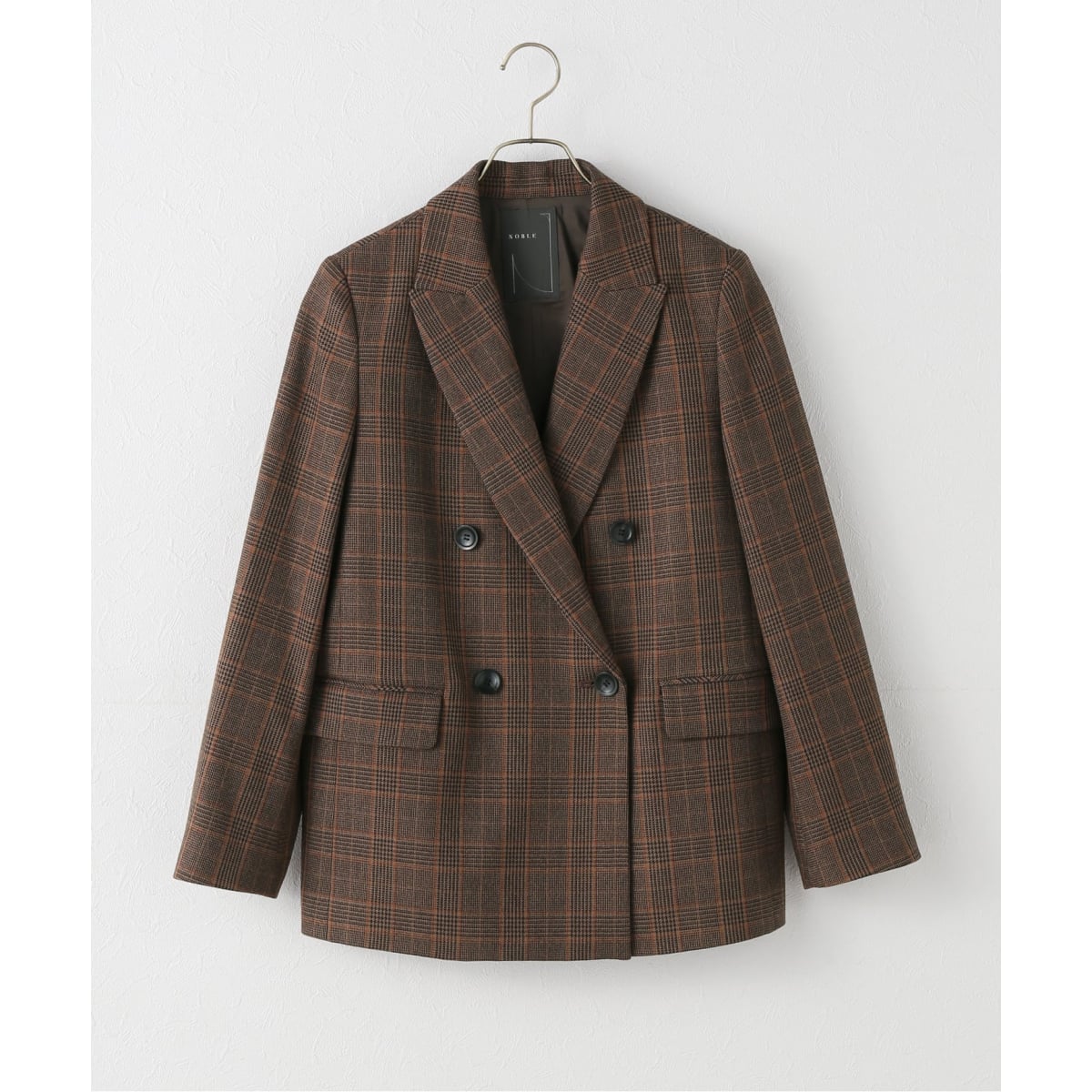 NOBLE ノーブル ウールミルドピークドラペルジャケット ベージュ 34 追加》ウールミルドピークドラペルジャケット | ノーブル(Noble