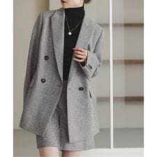 ノーブル(Noble)のネップツイードピークドラペルジャケット