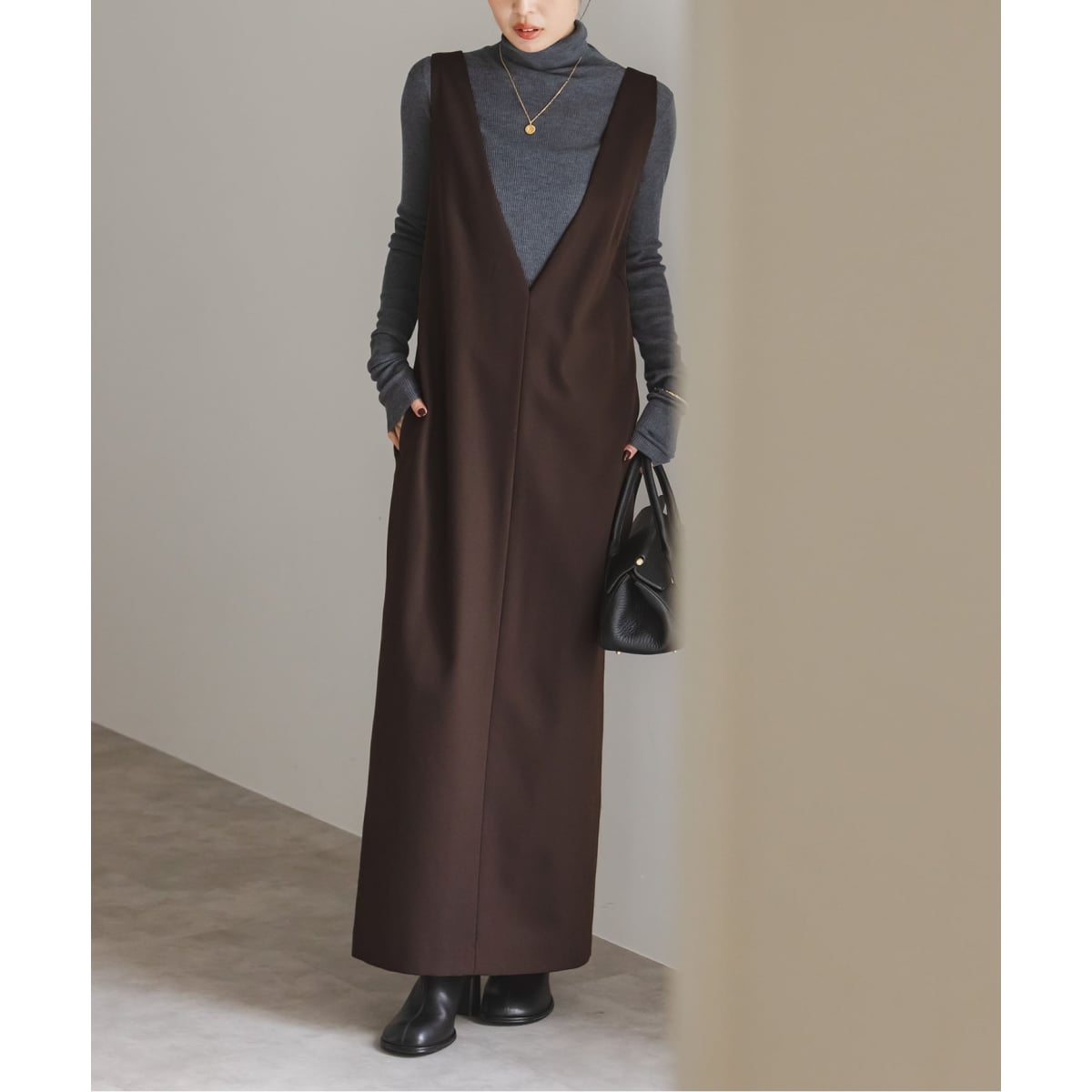 洗える】ラフツイル2WAYストレートワンピース | ノーブル(Noble