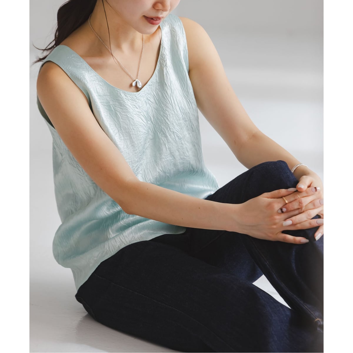 シボサテンレイヤースリーブブラウス | ノーブル(Noble) | マルイ