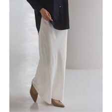 《セットアップ対応》リンクルサテンナローAラインスカート