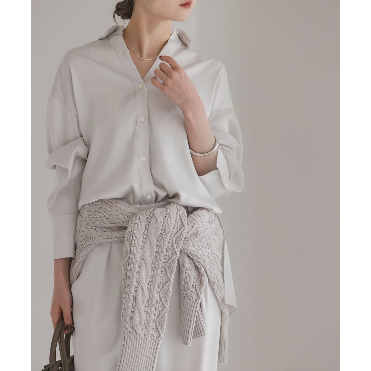 デニムライクリボンタイシャツ | ノーブル(Noble) | マルイウェブチャネル