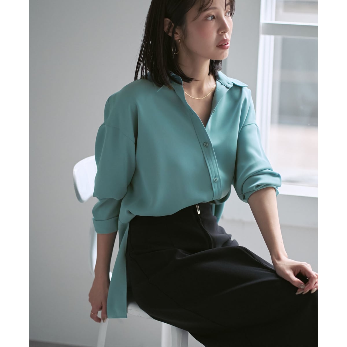 シボサテンレイヤースリーブブラウス | ノーブル(Noble) | マルイ