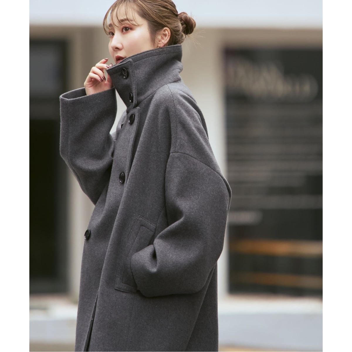 JOURNALSTANDARDL'ESSAGE❤新品ヘリンボーンジャケットコート CANGIOLI/ヘリンボーンジャケットコート（その他ブルゾン／アウター