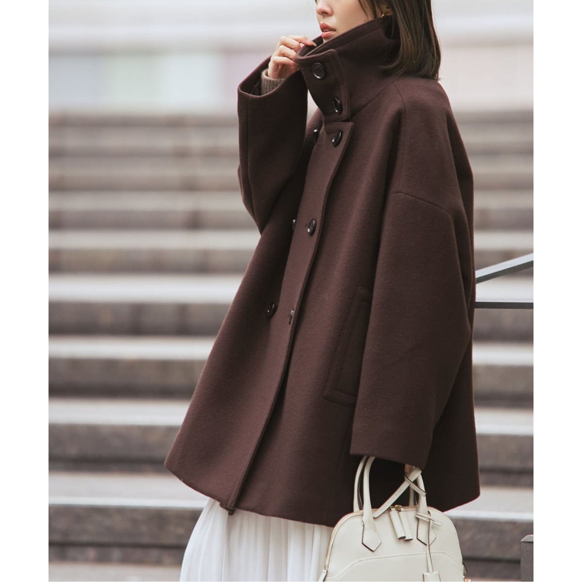 Super160s リバーワイドカラーコート | ノーブル(Noble) | マルイ