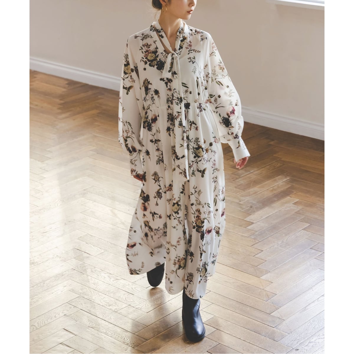 洗える】ラミーニットベアトップワンピース | ノーブル(Noble