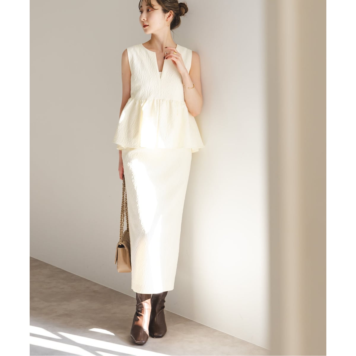 ジャガードペプラムセットワンピース | ノーブル(Noble) | マルイ