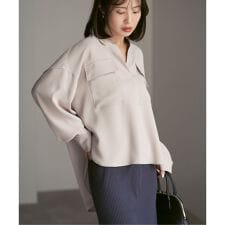 《追加・WEB限定カラー》ワークディテールドレープシャツ