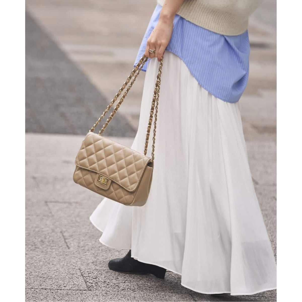 NOBLE別注》Maison Vincent パッファーキルティングチェーンバッグ