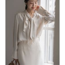 《WEB＆日本橋店限定・追加予約》ロイヤルサテンボウタイブラウス