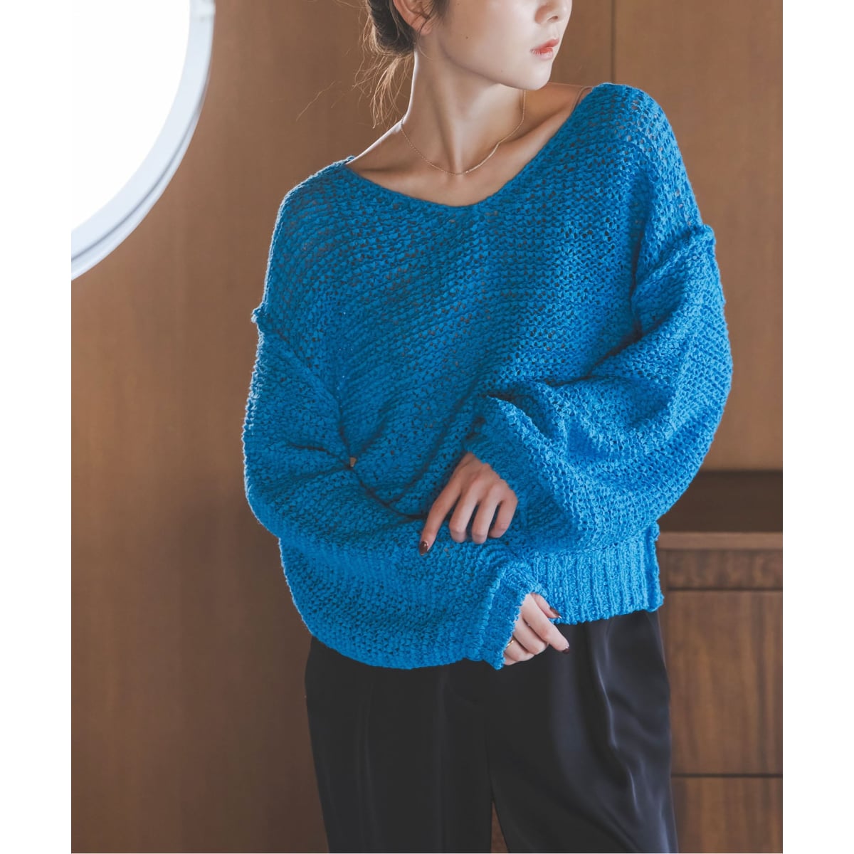 81BRANCA/ハチイチブランカ SLOBE別注 ケーブルハンドニット