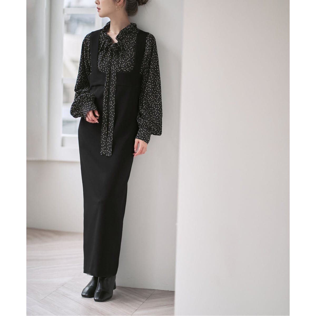 【美品】完売品NOBLE トリコットシアーワンピース⭐️10/25 26日限定 トリコットシアーワンピース | ノーブル(Noble) | マルイウェブチャネル