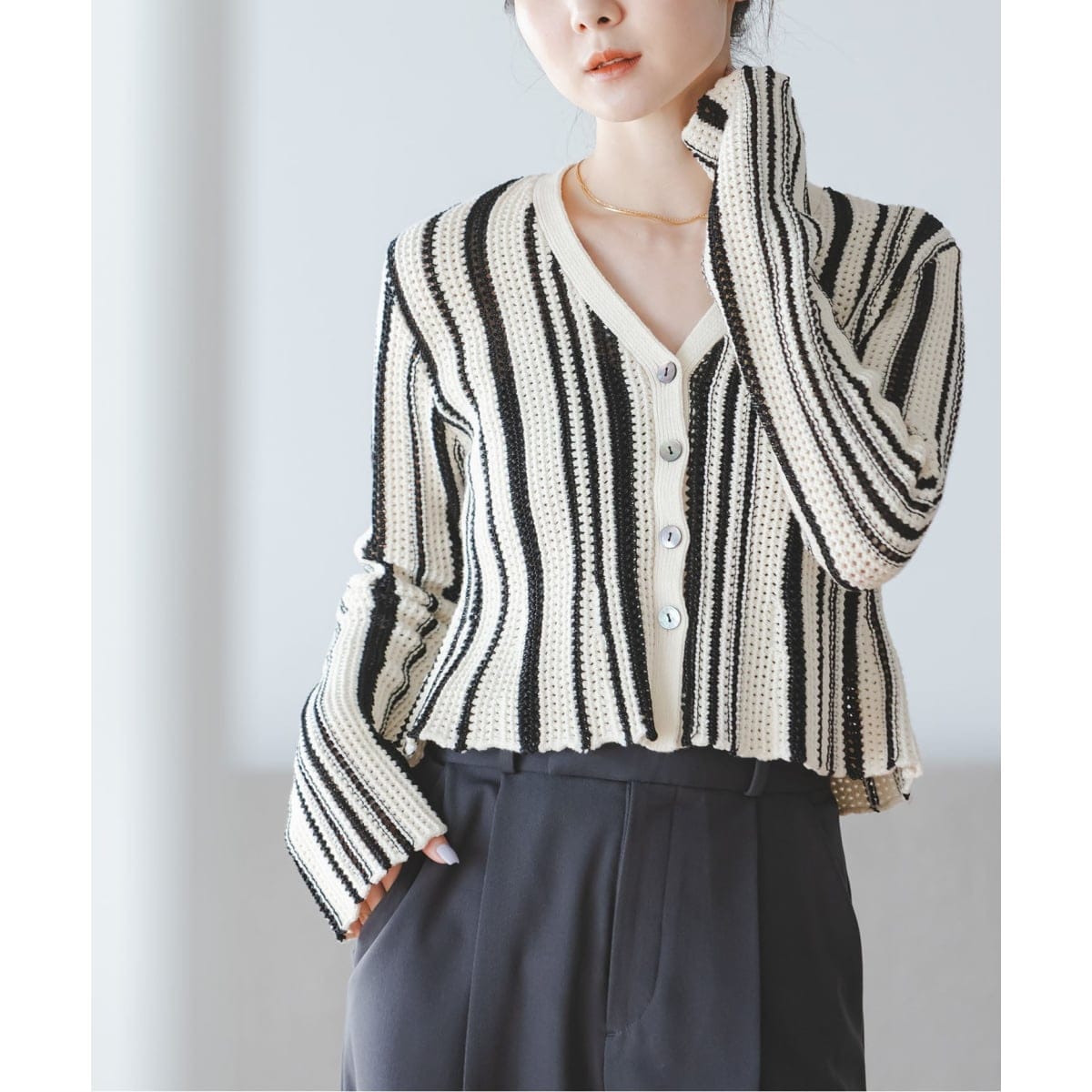 アルパカ混シャギーショートカーデ | ノーブル(Noble) | マルイウェブ