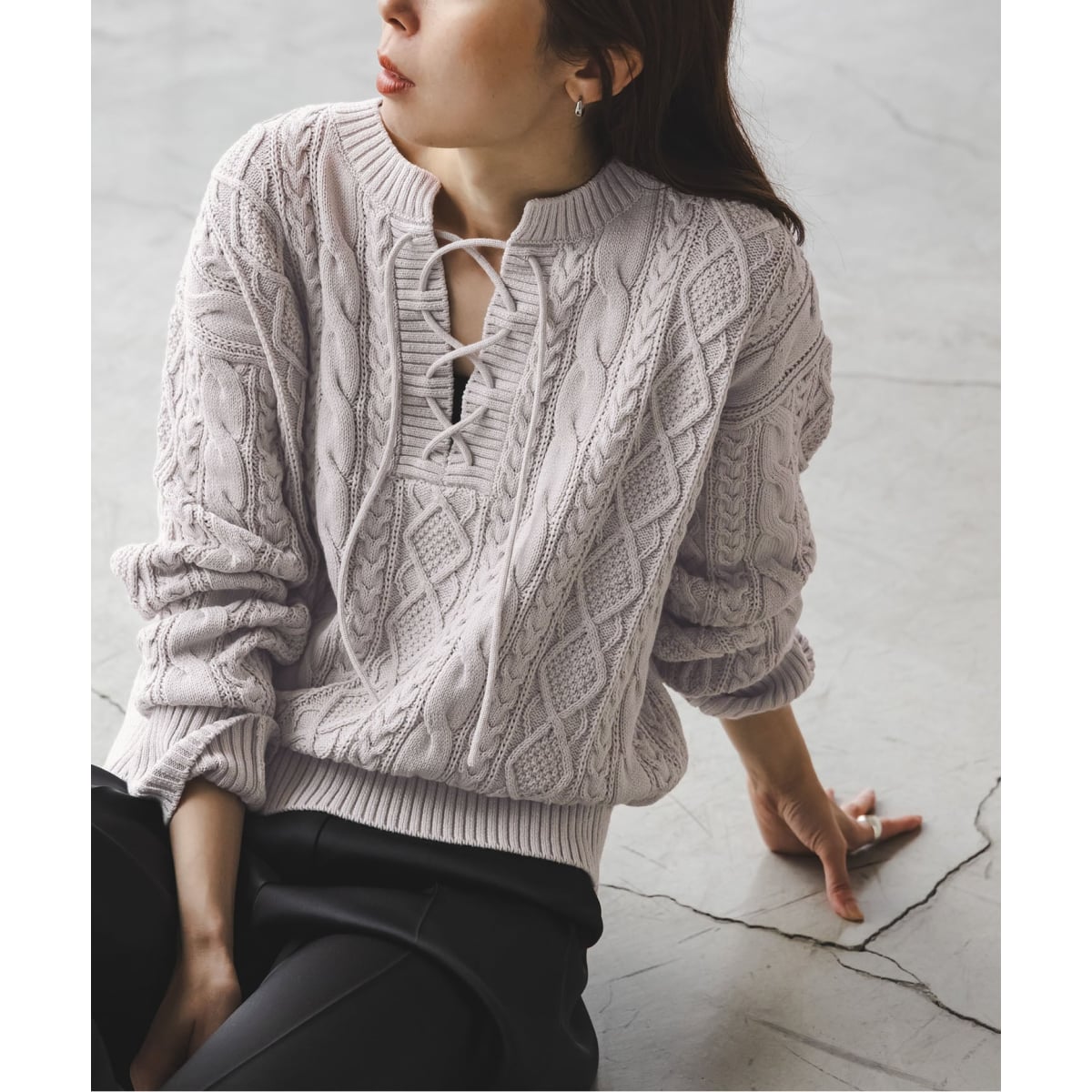 フォックスラクーンクルーネックニット | ロペ(ROPE') | マルイウェブ