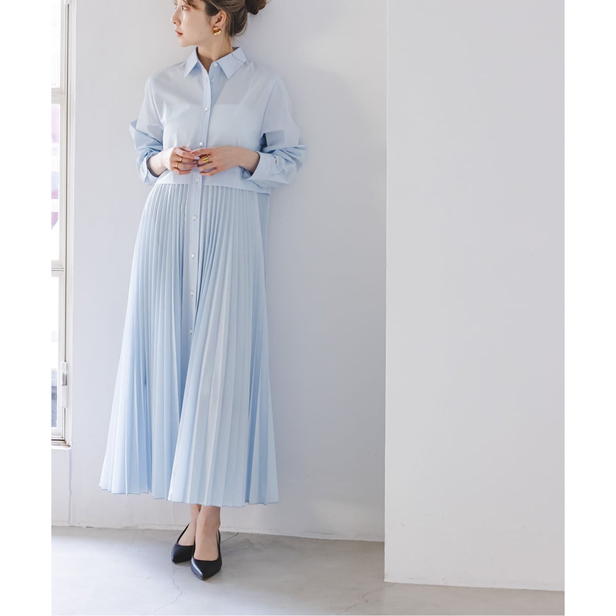 ○プリーツシャツワンピース | ノーブル(Noble) | マルイウェブチャネル