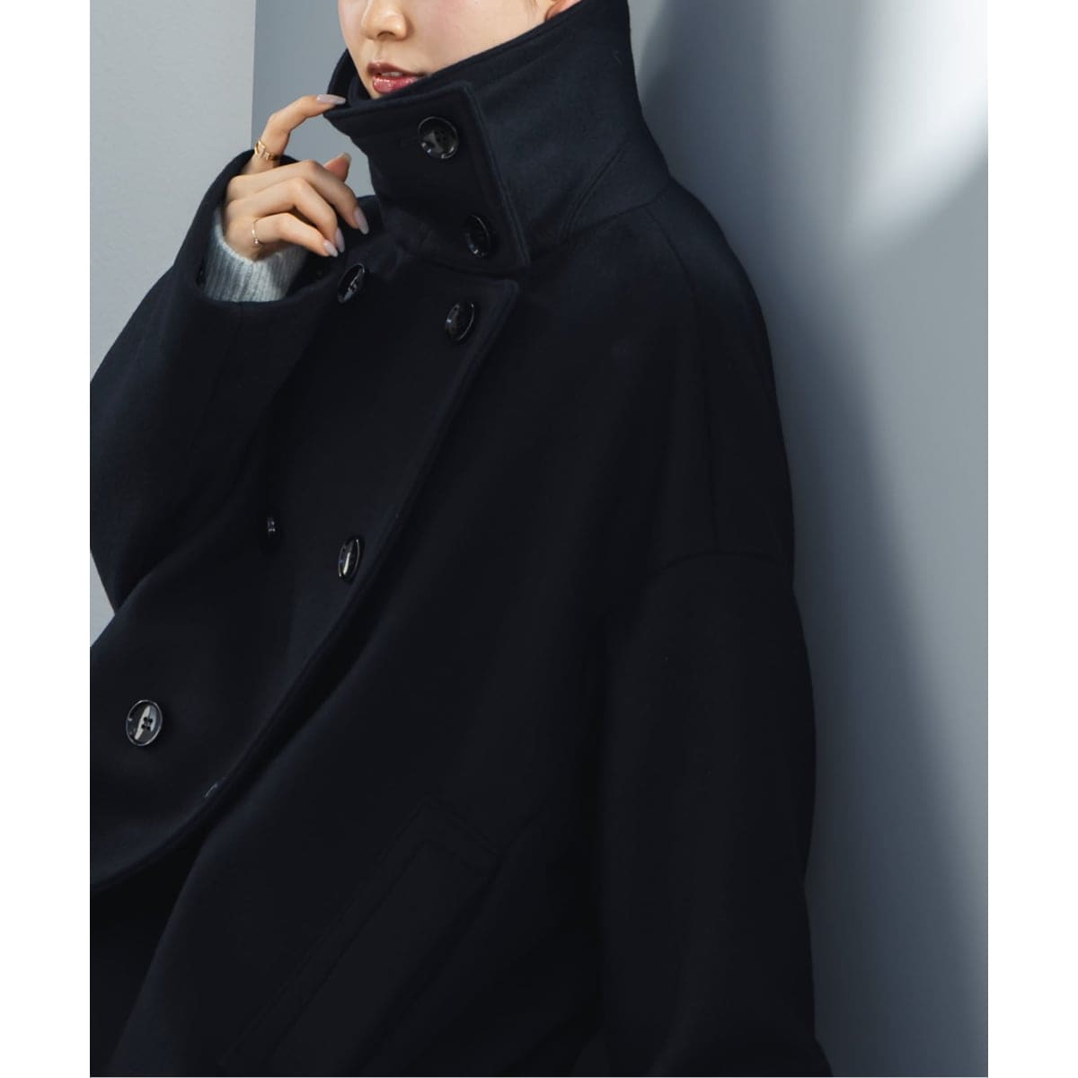 追加・WEB限定カラー》スタンドカラーオーバーコート | ノーブル(Noble