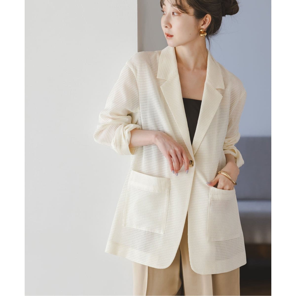 追加》ウールミルドピークドラペルジャケット | ノーブル(Noble