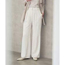 《新色》ルナサテンナローフレアタックパンツ