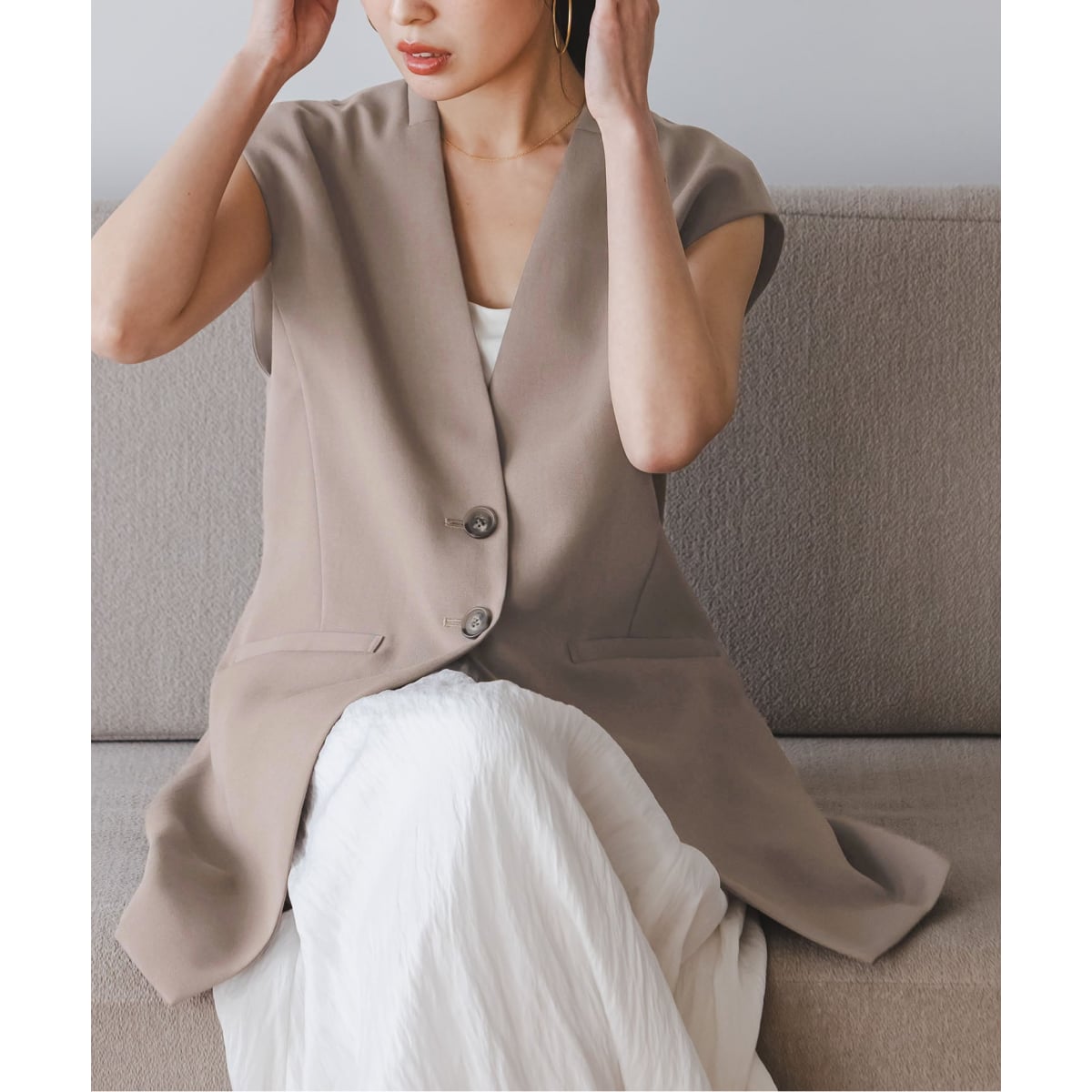 追加》3G片畦ハイネックベスト | ノーブル(Noble) | マルイウェブチャネル