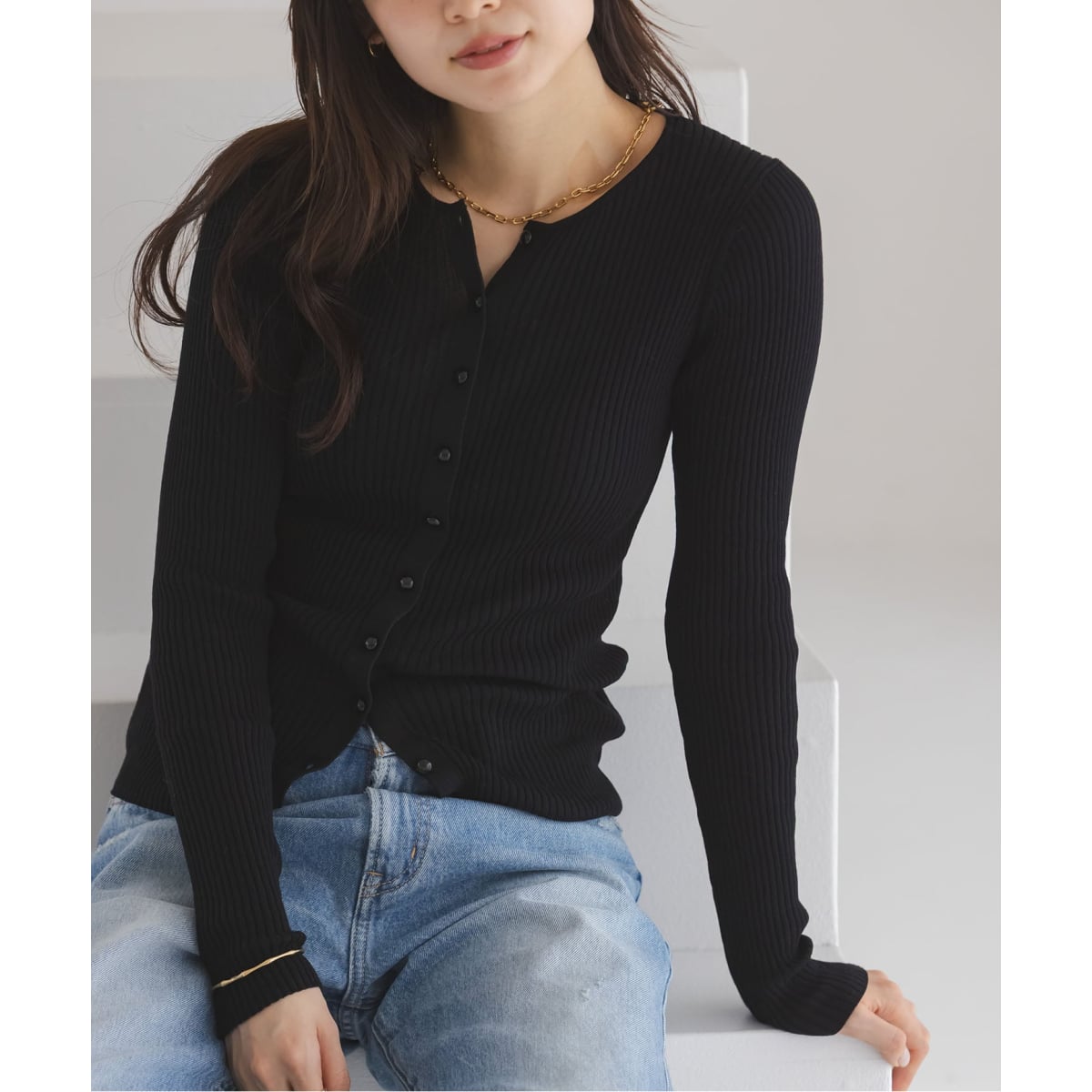 即日発送【新品タグ付】NOBLE CO/SILK リブカーディガン ホワイトA 追加》CO/SILK リブカーディガン | ノーブル(Noble) | マルイウェブ