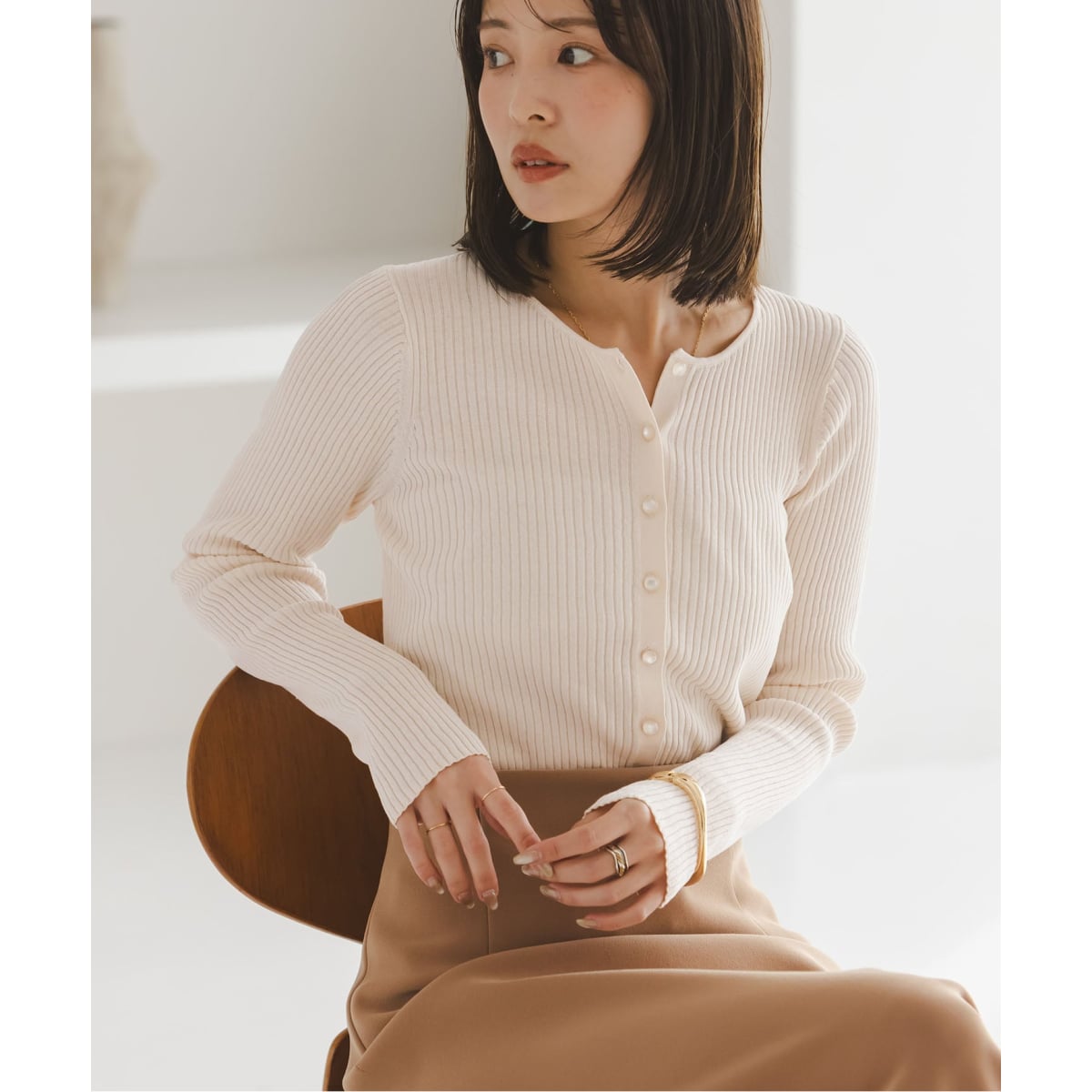 アルパカ混シャギーショートカーデ | ノーブル(Noble) | マルイウェブ