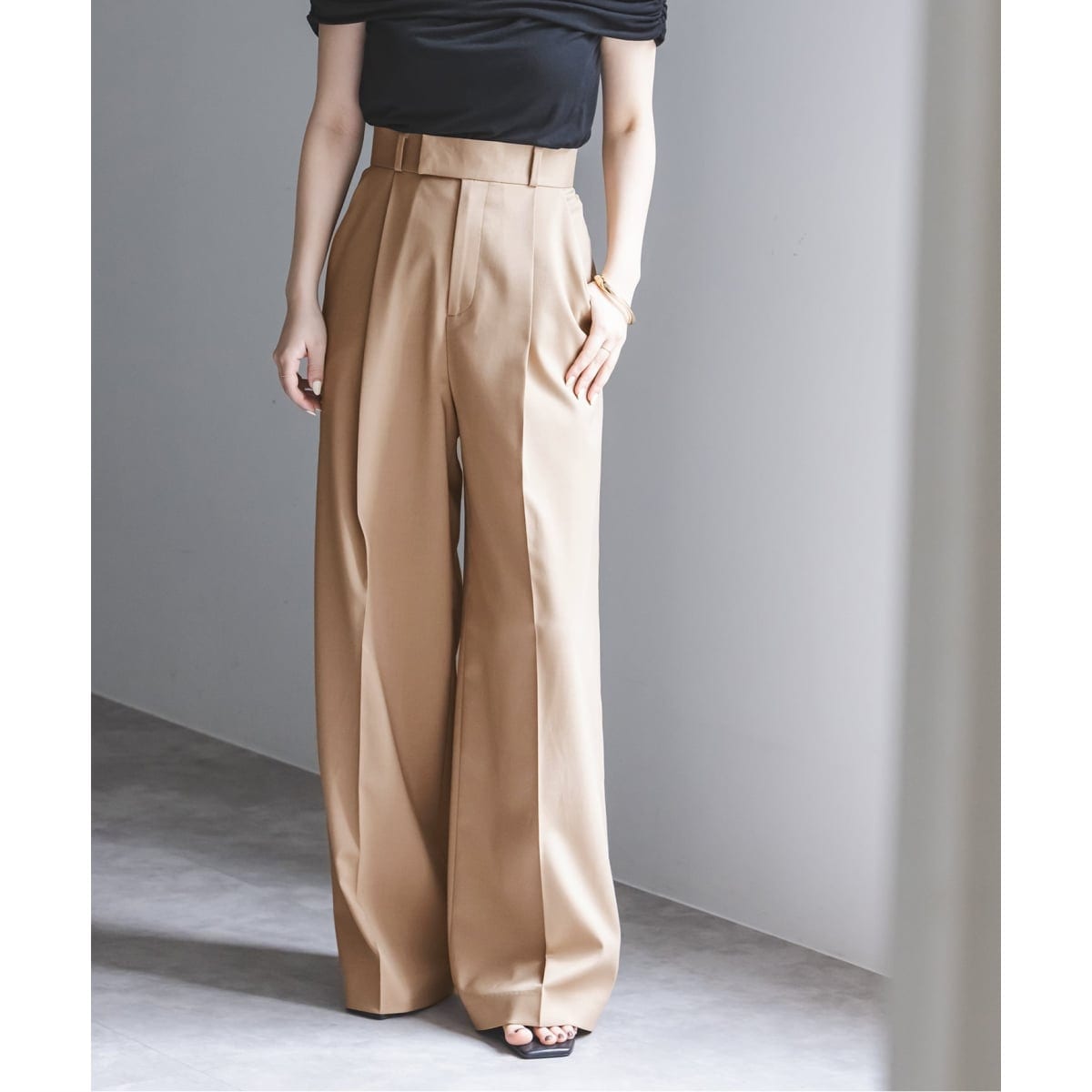 追加・WEB限定カラー》エステルツイルストレッチスラックスパンツ