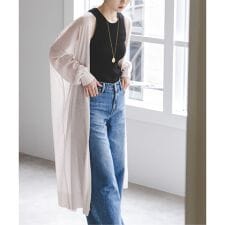 《予約》18Gシアーロングカーディガン