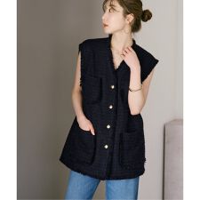 ラメツイードノーカラージレ