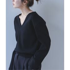 ELENI/エルニ ショルダーパッドVネックニット