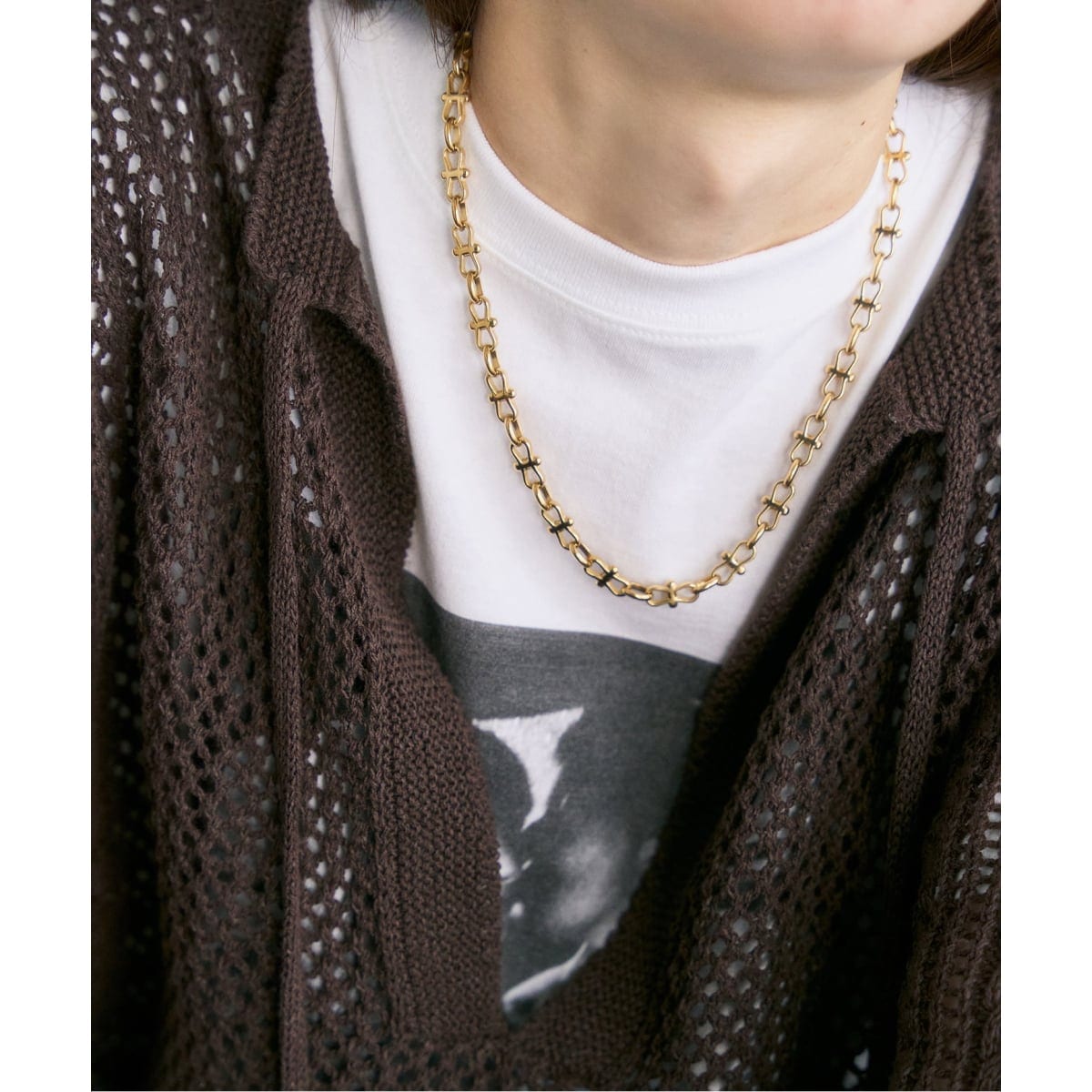 [�}���C]MERAKI/�����L Power Chain Necklace/�m�[�u���iNoble�j �S�[���h