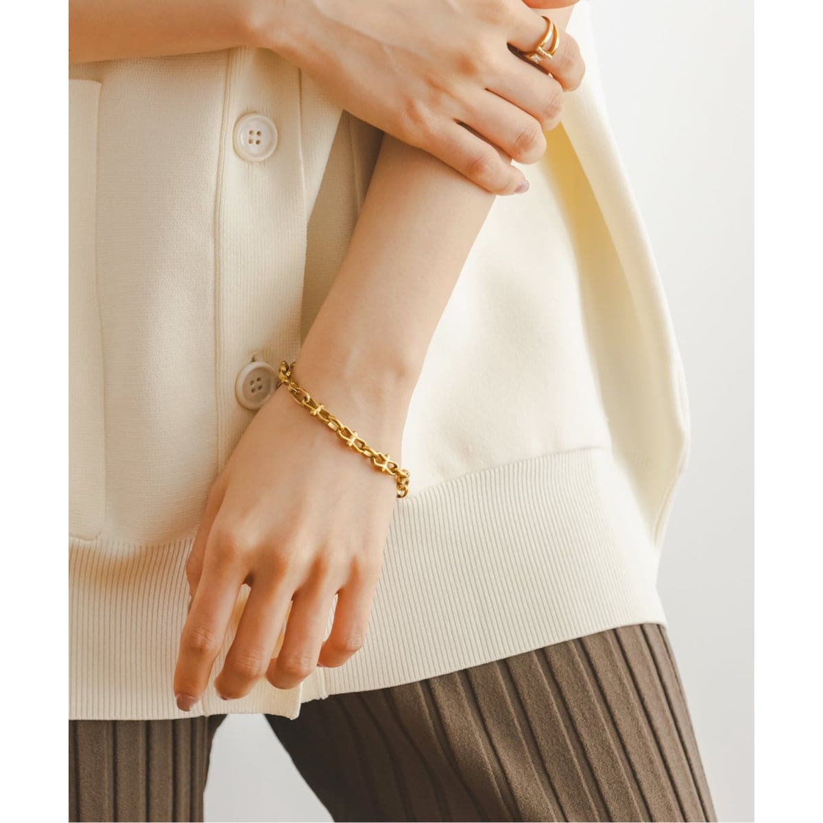 [�}���C]MERAKI/�����L Power Chain Bracelet/�m�[�u���iNoble�j �S�[���h
