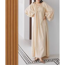 《予約・NOBLE別注》venit/ヴェニット コットンシルクバルーンスリーブワンピース