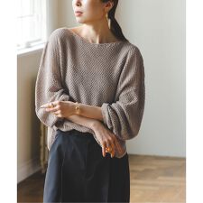 《WEB&ルミネ新宿店限定追加》ペーパーヤーン カノコBACK Vプルオーバー