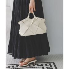 《追加予約》mica della valle/ミカデラヴァッレ Romana レザーメッシュバッグ