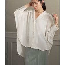 《予約》ゴールドボタンニュアンスシャツ