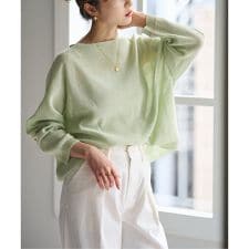 《追加予約・新色》ペーパーヤーン裏天竺プルオーバー