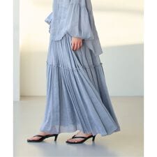 《予約・セットアップ対応》ラミーリヨセルツイルティアードスカート