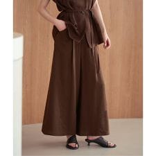 《追加予約・新色・セットアップ対応》ファジーリネンフラップフレアパンツ